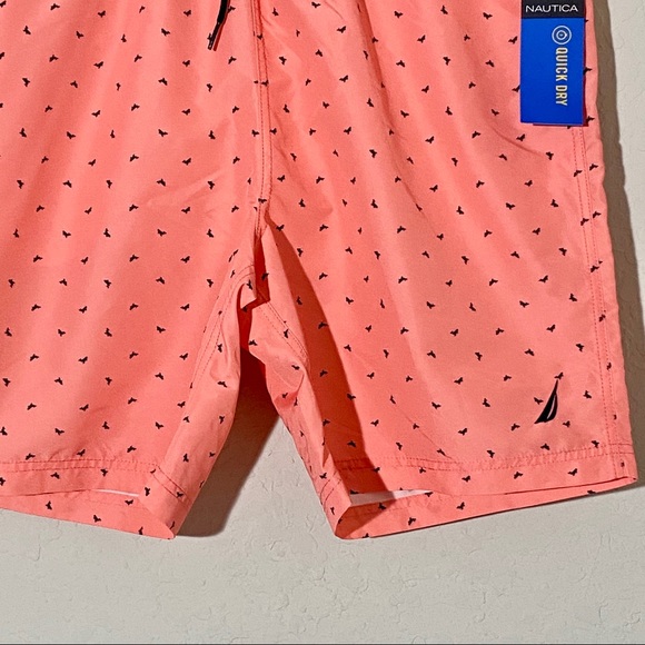 Nautica Pale Coral Dolphin Swim Trunks Sz L - Picture 3 of 8